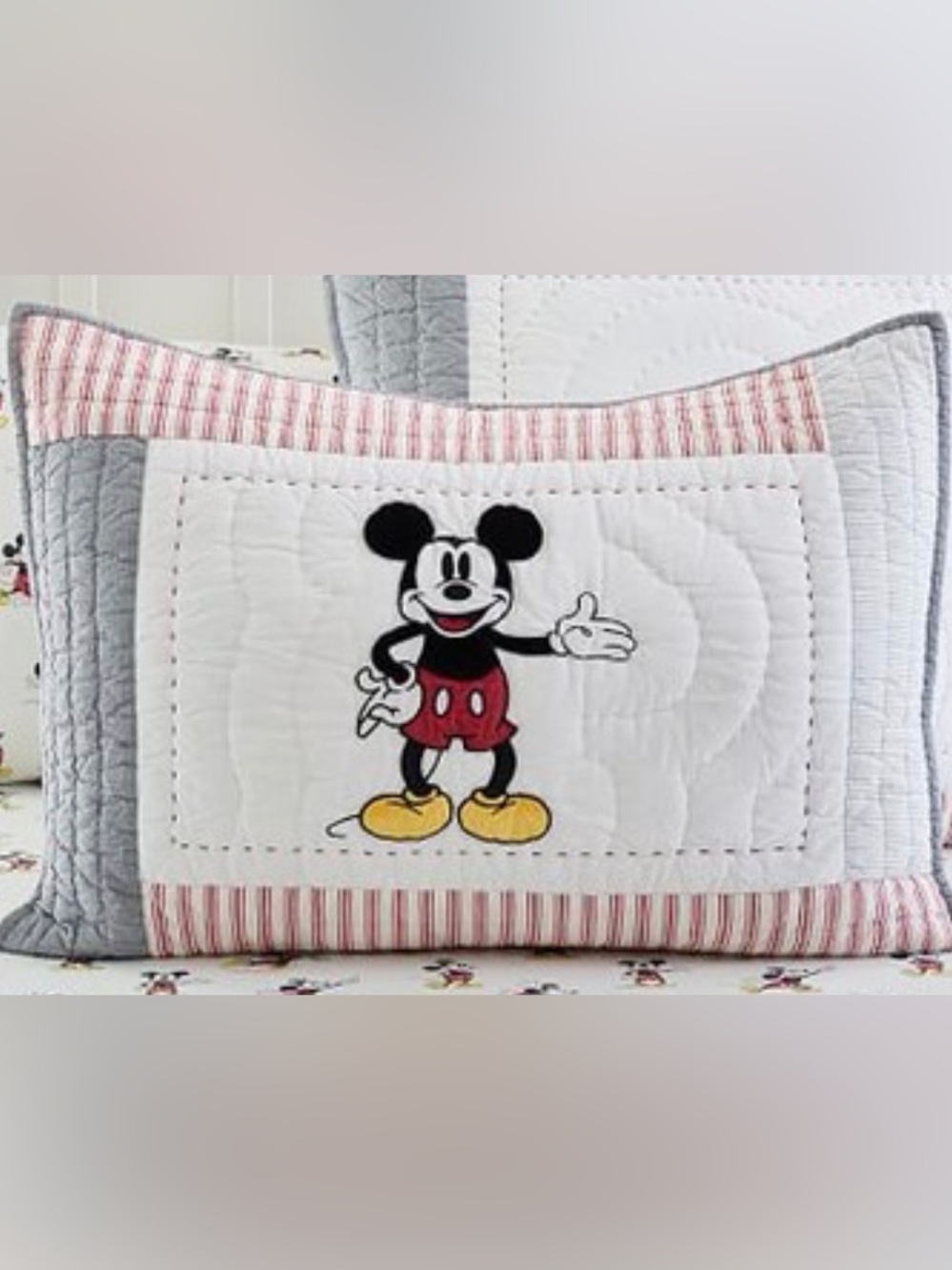 Pottery Barn Kids Disney Mickey Mouse Quilted Standard Shams Set of 2